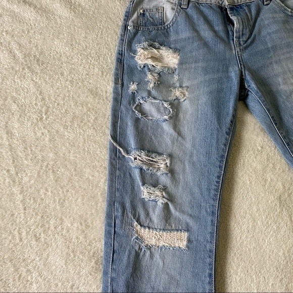 Zara Basic Z1975 denim distressed jeans size 00 - Picture 8 of 8